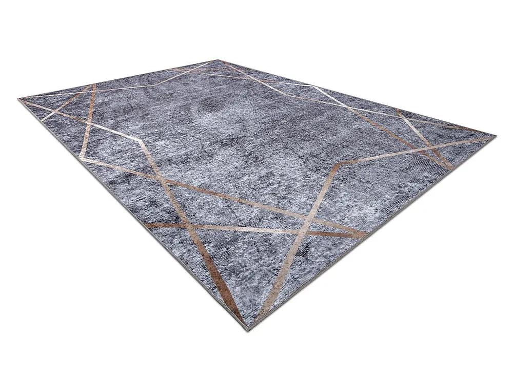 MIRO 51233.809 tapijt wasbaar geometrisch antislip - grijs 200x290 cm