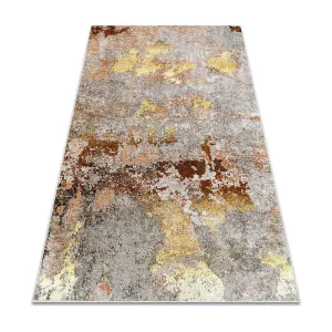 MIRO 51463.802 tapijt wasbaar Abstractie antislip - grijs / goud 160x220 cm