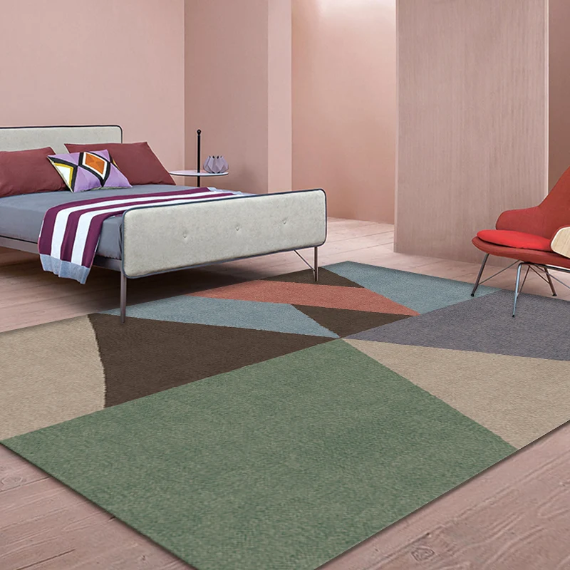 Modernisme Colorblock Geometrisch Patroon Tapijt Veelkleurig Polypropyleen Tapijt Antislip Huisdiervriendelijk Wasbaar Vlo...