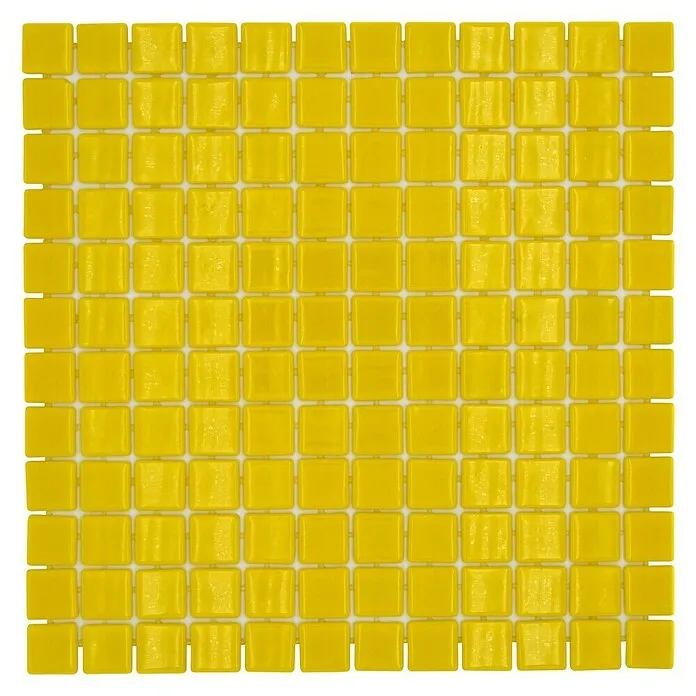 Mozaïektegel vierkant Eco VP25801PUR - 31,6 x 31,6 cm, Geel, Glanzend