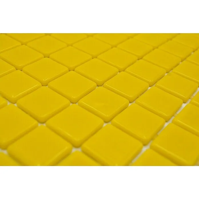 Mozaïektegel vierkant Eco VP25801PUR - 31,6 x 31,6 cm, Geel, Glanzend