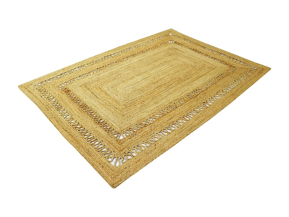 Opengewerkt gevlochten tapijt van 100% jute - 160 x 230 cm - Naturel - JARAVI