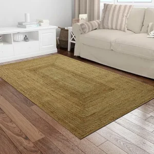 Rechthoekig tapijt 100% gevlochten jute - 160 x 230 cm - Naturel - JAYA