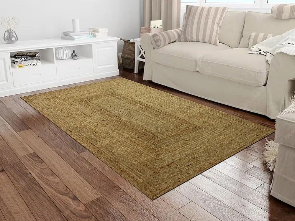 Rechthoekig tapijt 100% gevlochten jute - 160 x 230 cm - Naturel - JAYA