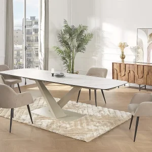 Shaggy hoogpolig vloerkleed reliëf - 160 x 230 cm - Gebroken wit - MAZE