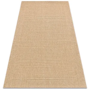 Sisal tapijt TIMO 5979 buitenshuis kader donker natuurtint 240x330 cm