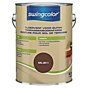 swingcolor Vloerverf voor buiten - Notenbruin, 2,5 l, Zijdemat