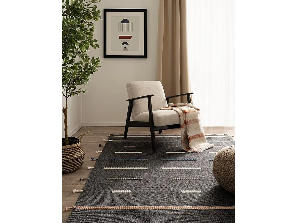 Tapijt - 160x120 - Antraciet - Juniper Boho