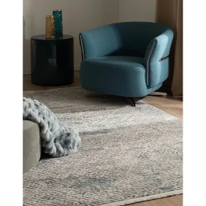 Tapijt 160x160 Blauw Davos Fusion