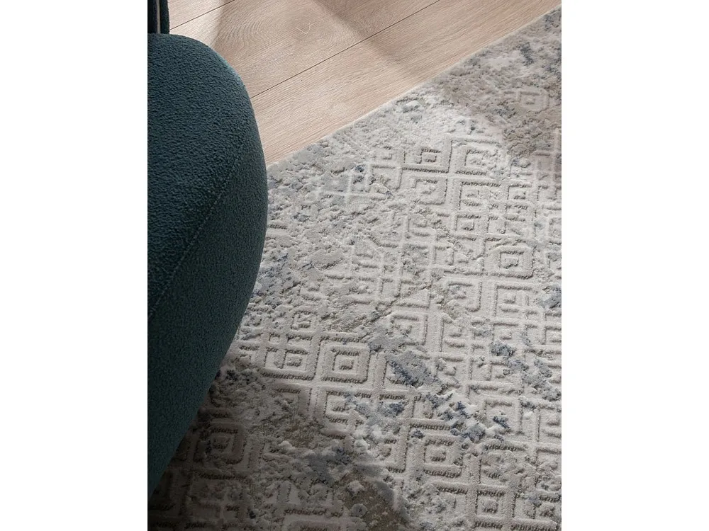 Tapijt 160x160 Blauw Davos Fusion