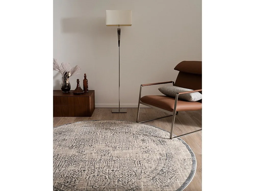 Tapijt 185x185 Crème wit Bern Shimmer
