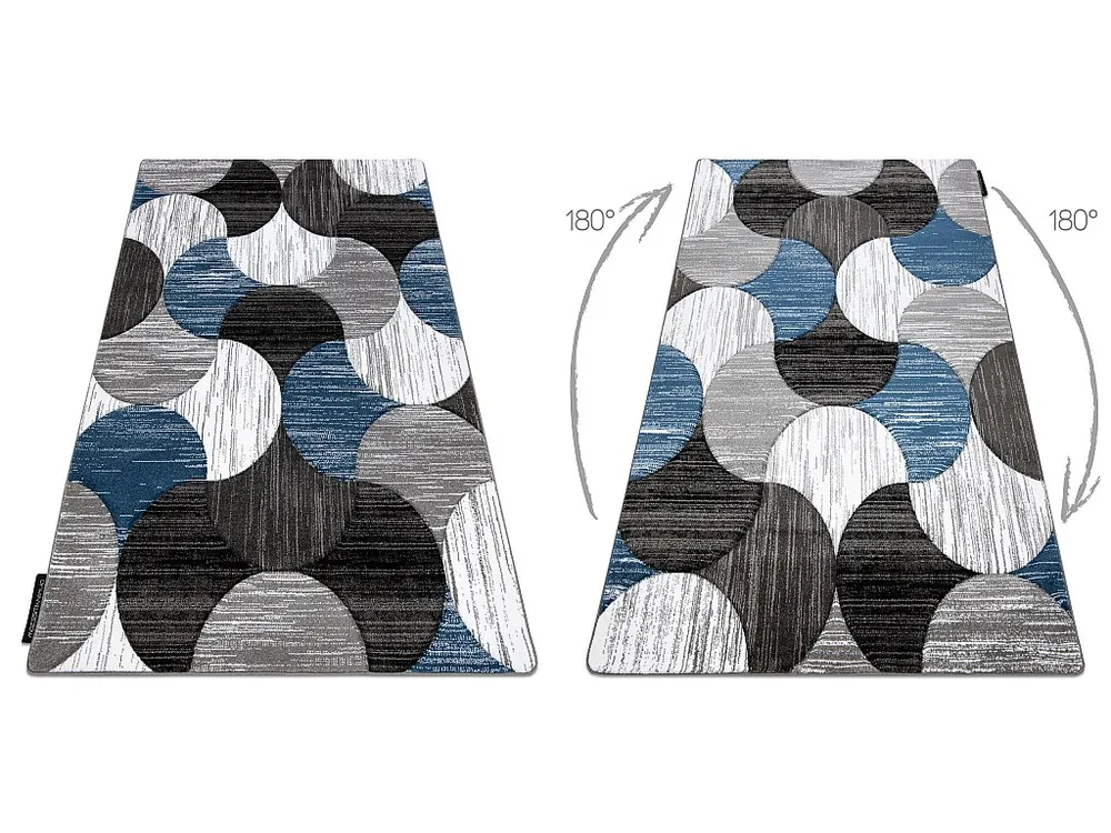 Tapijt ALTER Geo Schelpen blauw 200x290 cm