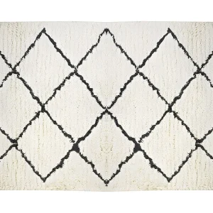 Tapijt berber MARCUS - wol - 160x230 - Beige&zwart - online