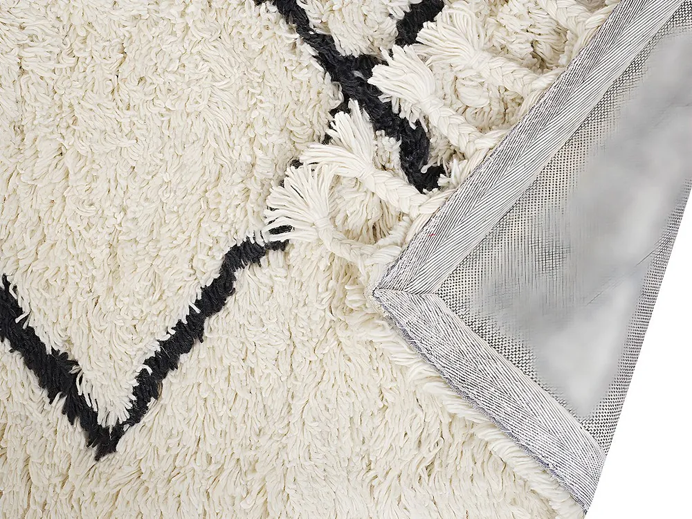 Tapijt berber MARCUS - wol - 160x230 - Beige&zwart - online