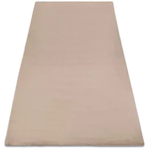 Tapijt BUNNY taupe natuurtint IMITATIE konijnenvacht 60x100 cm