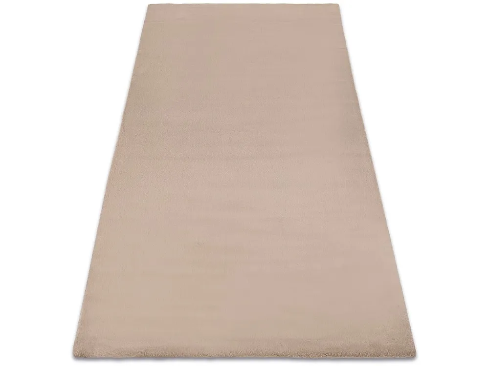 Tapijt BUNNY taupe natuurtint IMITATIE konijnenvacht 60x100 cm