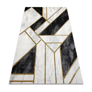 Tapijt EMERALD exclusief 1015 glamour, stijlvol marmer, geometrisch zw 200x290 cm