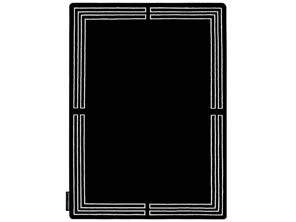 Tapijt HAMPTON Chick kader zwart 160x220 cm