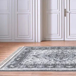 Tapijt KANPUR Oosterse stijl - 160x230cm - Lichtbruin en grijs -Koop nu eenvoudig & goedkoop