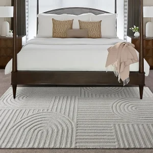 Tapijt met reliëf van 100% wol - 160 x 230 cm - 2200 g/m2 - Ivoorwit - ASSINIE