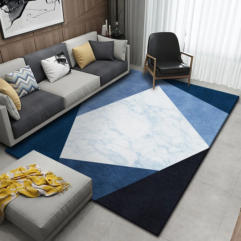 Tapijt met Scandinavisch geometrisch patroon Veelkleurig polyestervezel tapijt Antislip Huisdiervriendelijk wasbaar tapijt...