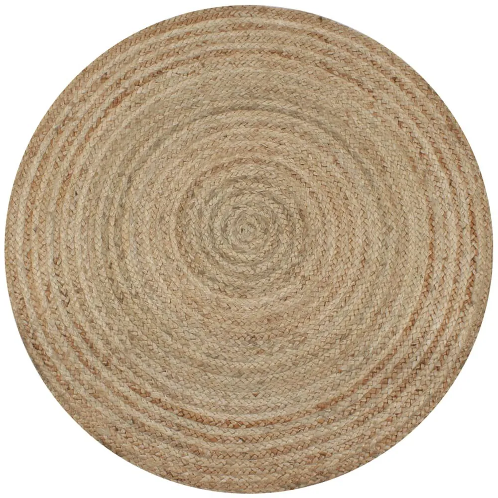 Tapijt rond 120 cm gevlochten jute