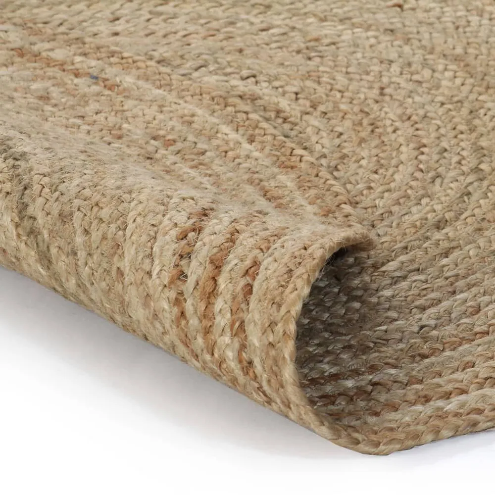 Tapijt rond 120 cm gevlochten jute