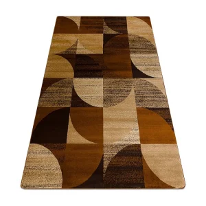 Tapijt ROYAL H387 Geometrisch - bruin / mosterd lichtbruin 250x350 cm