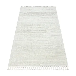Tapijt SEVILLA AC53B strips , prążki wit Kwastjes berbery Marokkaans 200x290 cm