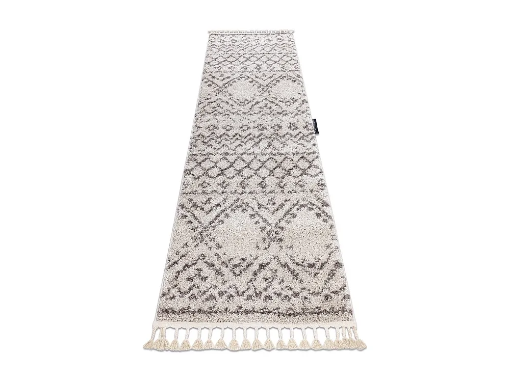 Tapijt, Vloerbekleding BERBER RABAT crème - voor keuken, naar de gang 80x200 cm