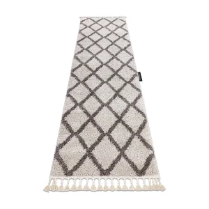 Tapijt, Vloerbekleding BERBER TROIK crème - voor keuken, naar de gang 80x300 cm