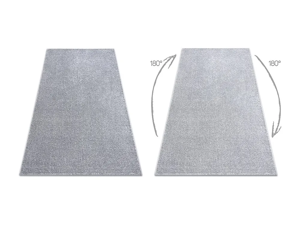TAPIJT - Vloerbekleding SANTA FE zilver 92 , glad , uniform, enkele kl 250x350 cm