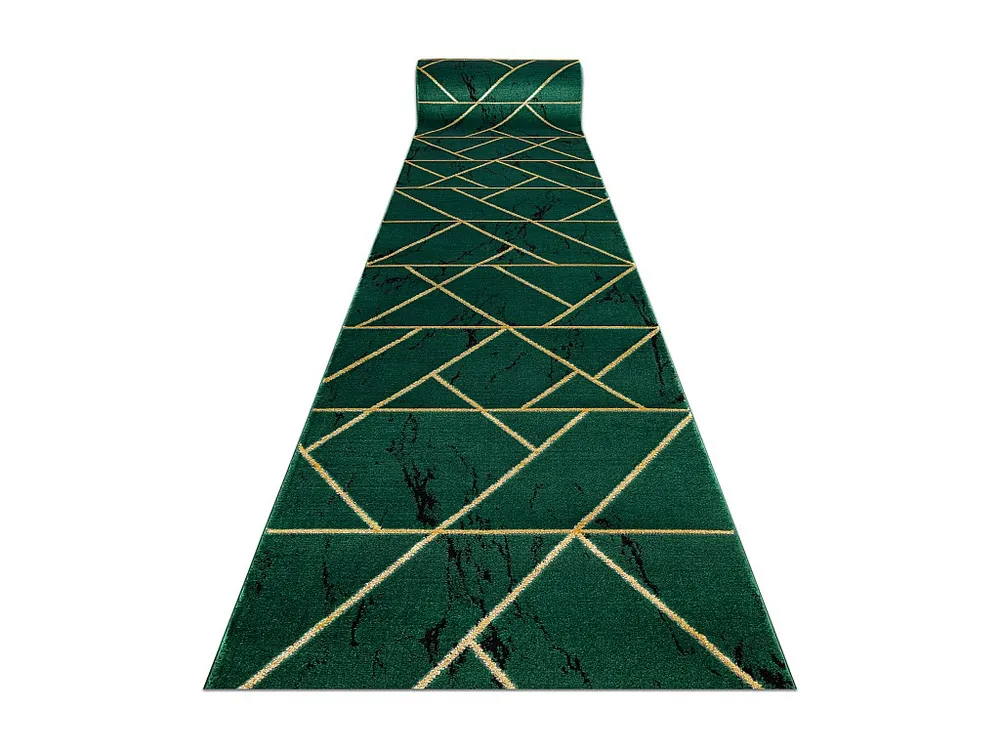 Tapijtloper EMERALD exclusief 1012 glamour, stijlvol marmer, geometris 100x160 cm