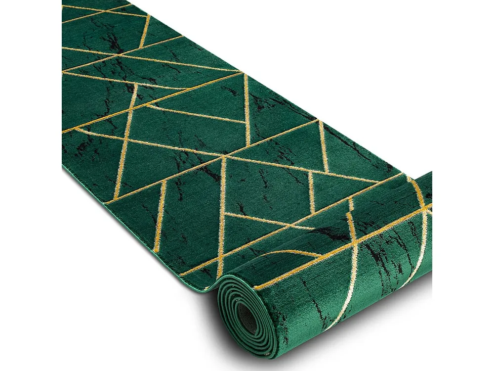 Tapijtloper EMERALD exclusief 1012 glamour, stijlvol marmer, geometris 100x160 cm