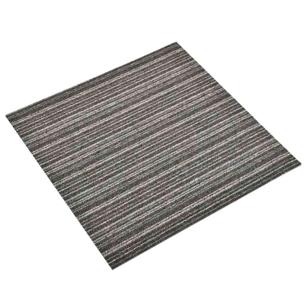 Tapijttegels 20 st 5 m² 50x50 cm gestreept antraciet