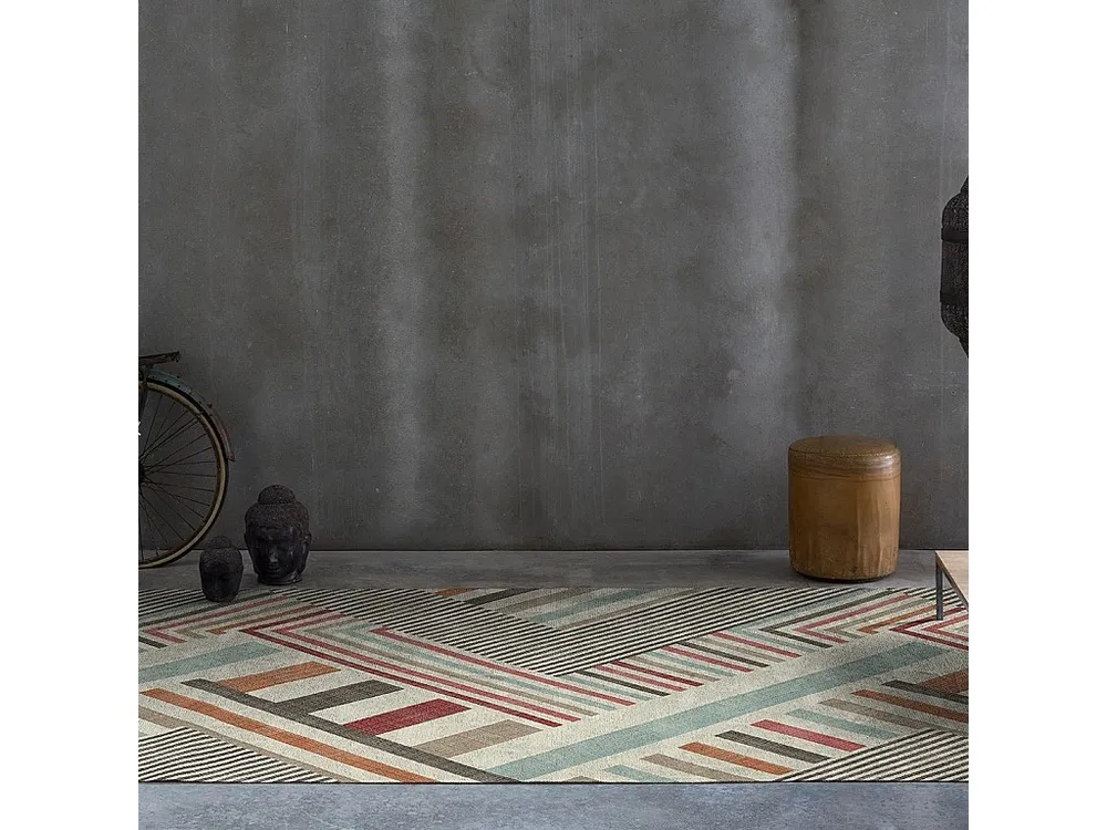 Veelkleurig Rodier Blok vloerkleed 120x170 cm