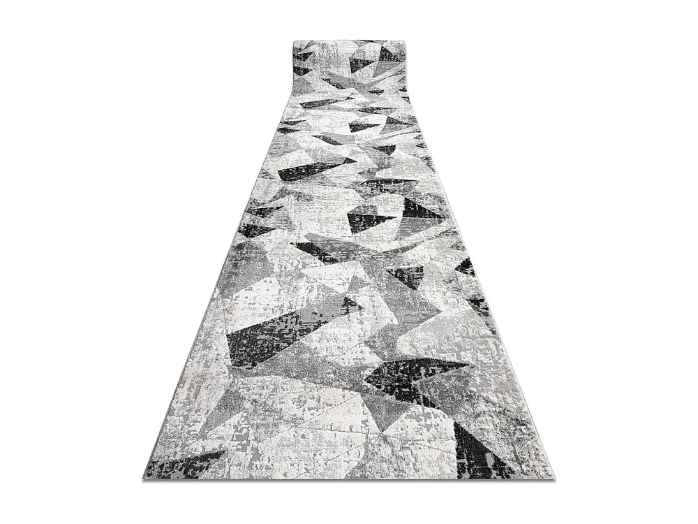 Vloerbekleding actueel TULS 51211 Geometrisch , anthracytkleuring 60 cm 60x250 cm