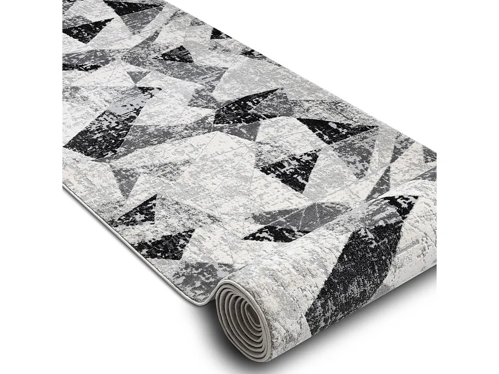 Vloerbekleding actueel TULS 51211 Geometrisch , anthracytkleuring 60 cm 60x250 cm