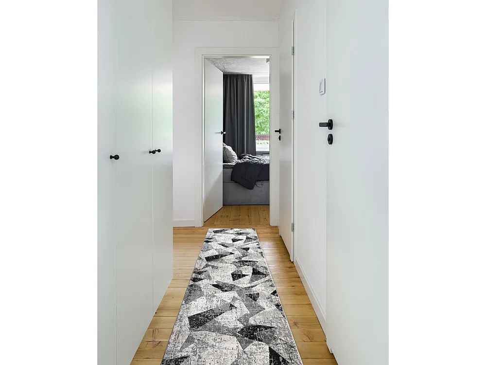 Vloerbekleding actueel TULS 51211 Geometrisch , anthracytkleuring 60 cm 60x250 cm
