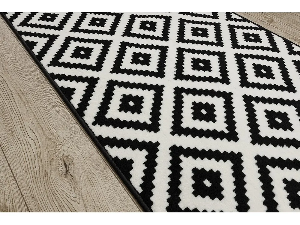 Vloerbekleding BCF MORAD Ruta diamanten zwart / room 80 cm 80x230 cm