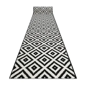 Vloerbekleding BCF MORAD Ruta diamanten zwart / room 120 cm 120x800 cm