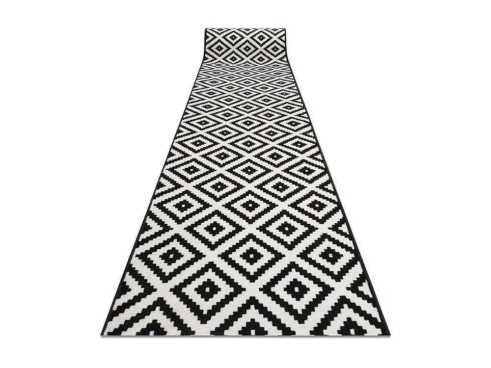 Vloerbekleding BCF MORAD Ruta diamanten zwart / room 120 cm 120x800 cm