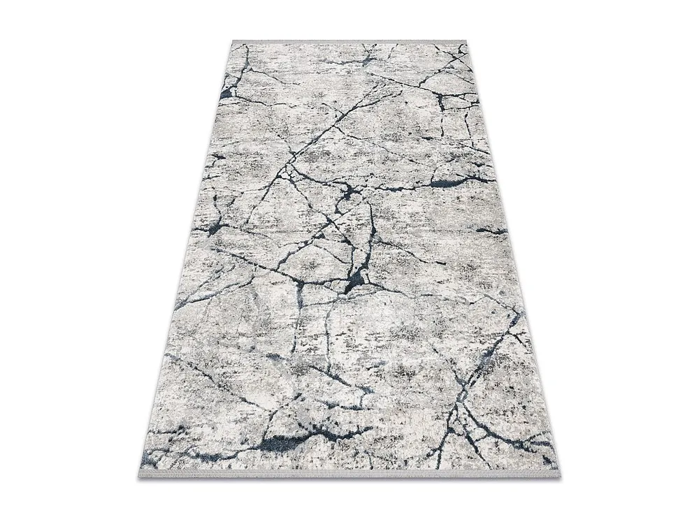 Vloerbekleding eigentijds TULS 51320 marmeren, ivoor / blauw 140x190 cm