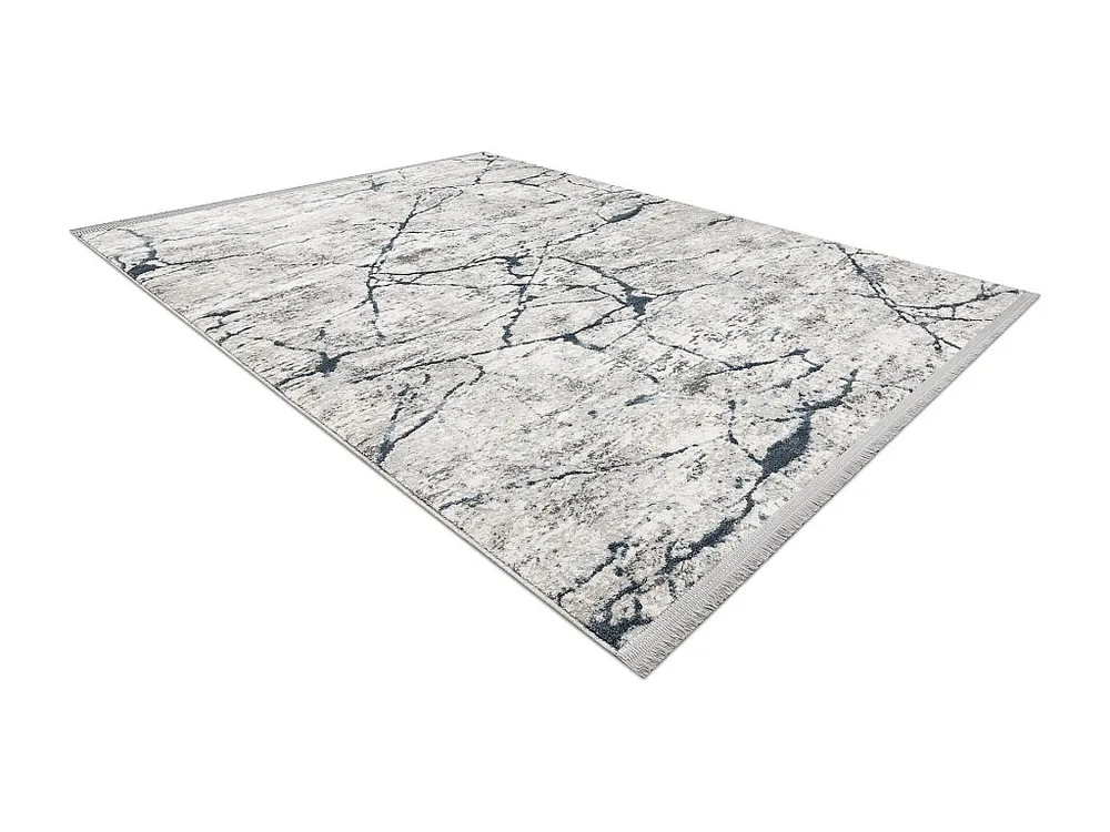 Vloerbekleding eigentijds TULS 51320 marmeren, ivoor / blauw 140x190 cm