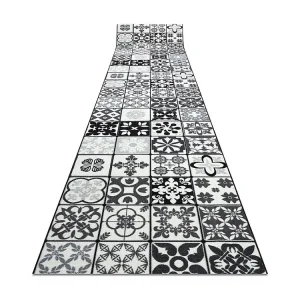 Vloerbekleding met elastisch bekleed 120cm AZULEJO PATCHWORK, lissabon te 120x500 cm