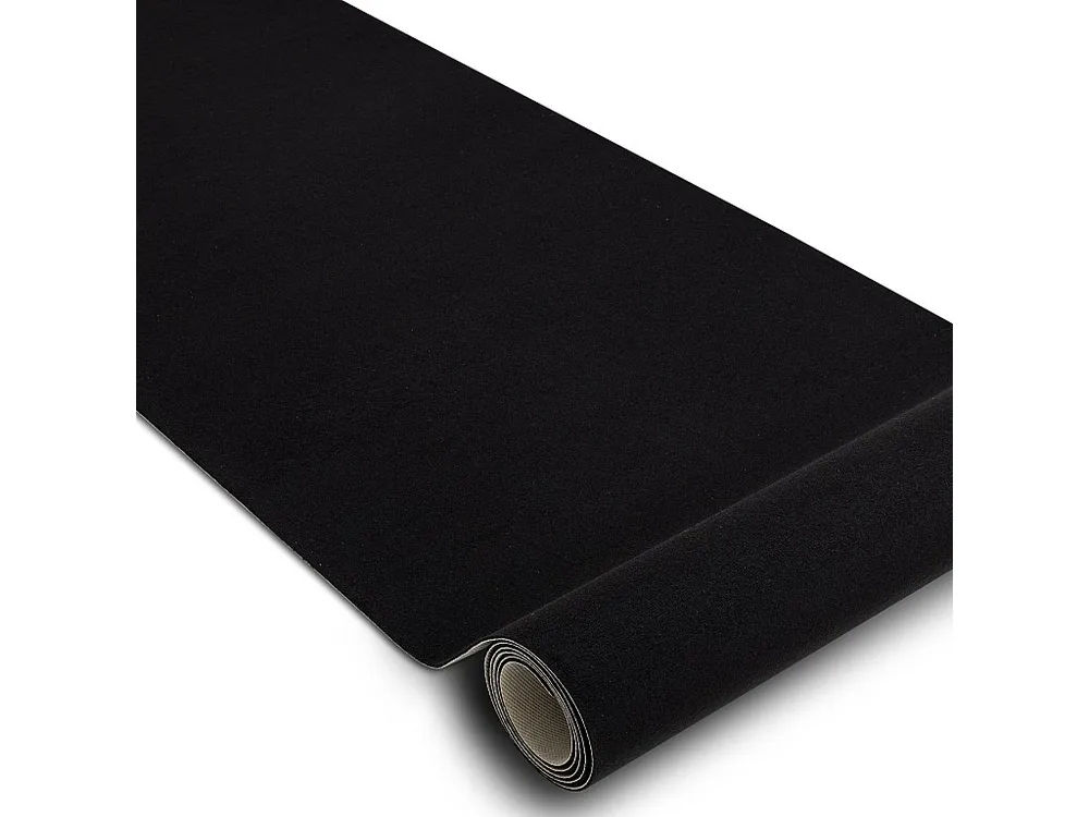Vloerbekleding met elastisch bekleed RUMBA éénkleurig zwart 120 cm 120x240 cm