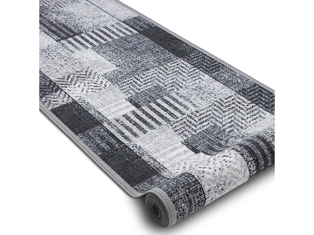 Vloerbekleding met natuurrubber bekleed 80 cm ESSENZA grijskleuring 80x500 cm