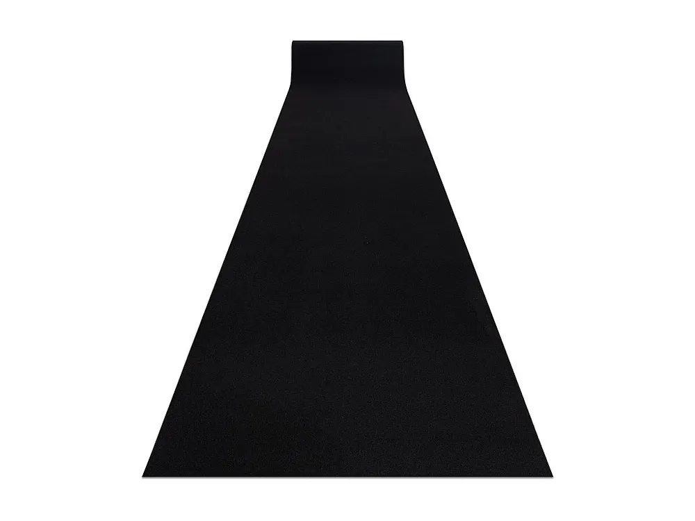 Vloerbekleding met rubberen bekleed RUMBA éénkleurig zwart 80 cm 80x540 cm