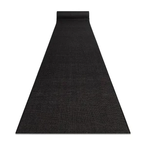 Vloerbekleding SISAL FLOORLUX patroon 20433 zwart EFFEN 80x400 cm