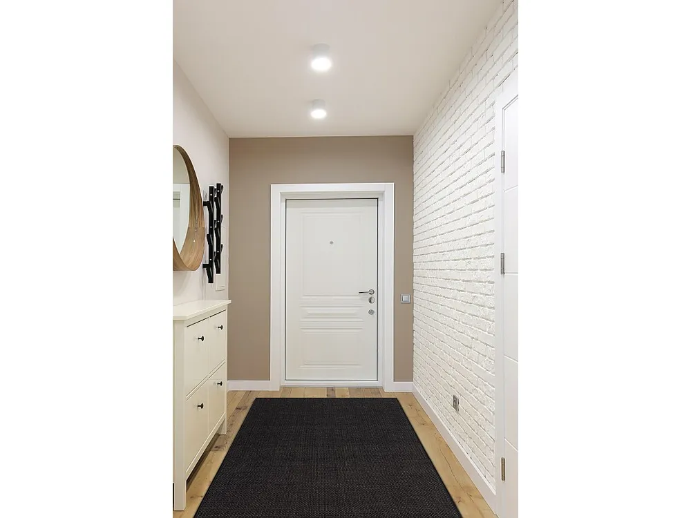 Vloerbekleding SISAL FLOORLUX patroon 20433 zwart EFFEN 120x400 cm